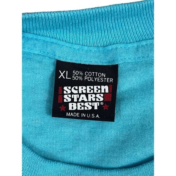 VTG Screen Stars Best Blue Anew Crew Neck Short Sleeve Shirt Size XL - Picture 4 of 6